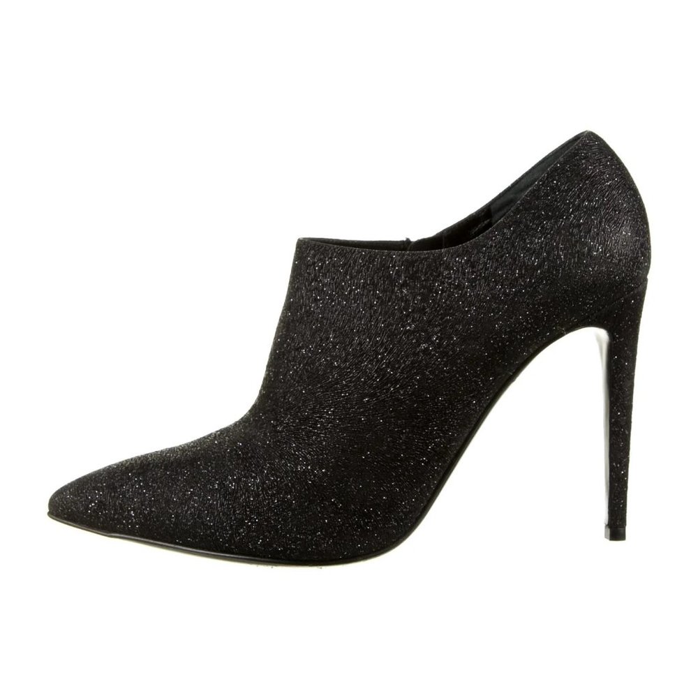 Ralph Lauren Collection Tahira Black Glitter Ankle Boots 9.5 - Picture 2 of 9